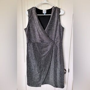 Dress silver metallic glitter